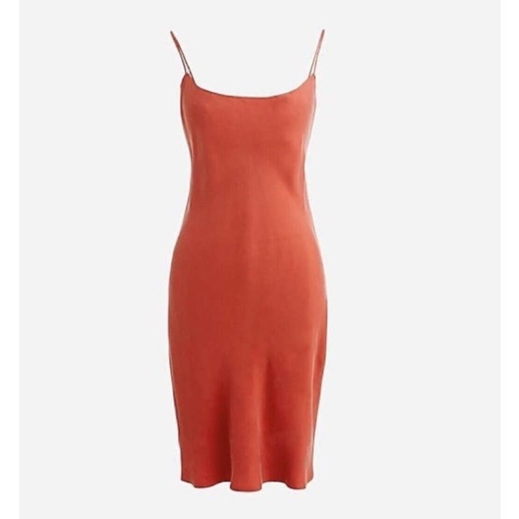 J. Crew Wildfire Red Gwen Sleeveless Cupro Slip Dress Plus Size 18 NWT BI679 - Picture 1 of 13